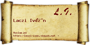Laczi Iván névjegykártya
