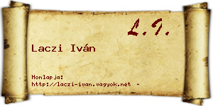 Laczi Iván névjegykártya